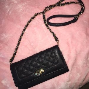 Black and Gold Wallet Cross-body